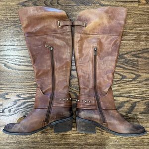 Vince Camuto High Leather Brown Boots